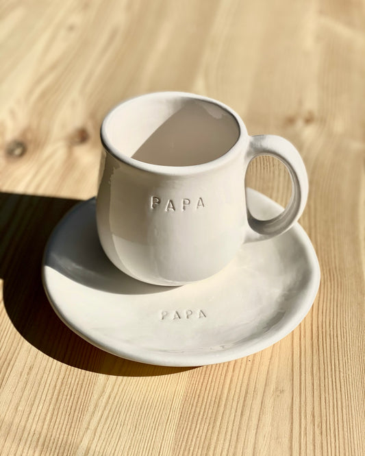 Juego de taza y plato personalizados (bajo pedido)